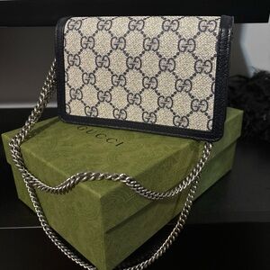 Gucci Beige and Black Crossbody Bag